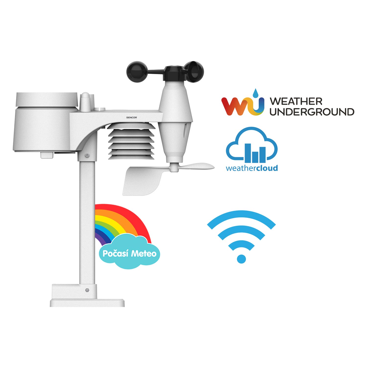 Urageuxy Stazione Meteo WiFi, Monitor per Stazione Meteo Domestica con  Pluviometro Wireless per Esterni, Velocità/Direzione del Vento e UV/Luce  Solare : : Giardino e giardinaggio