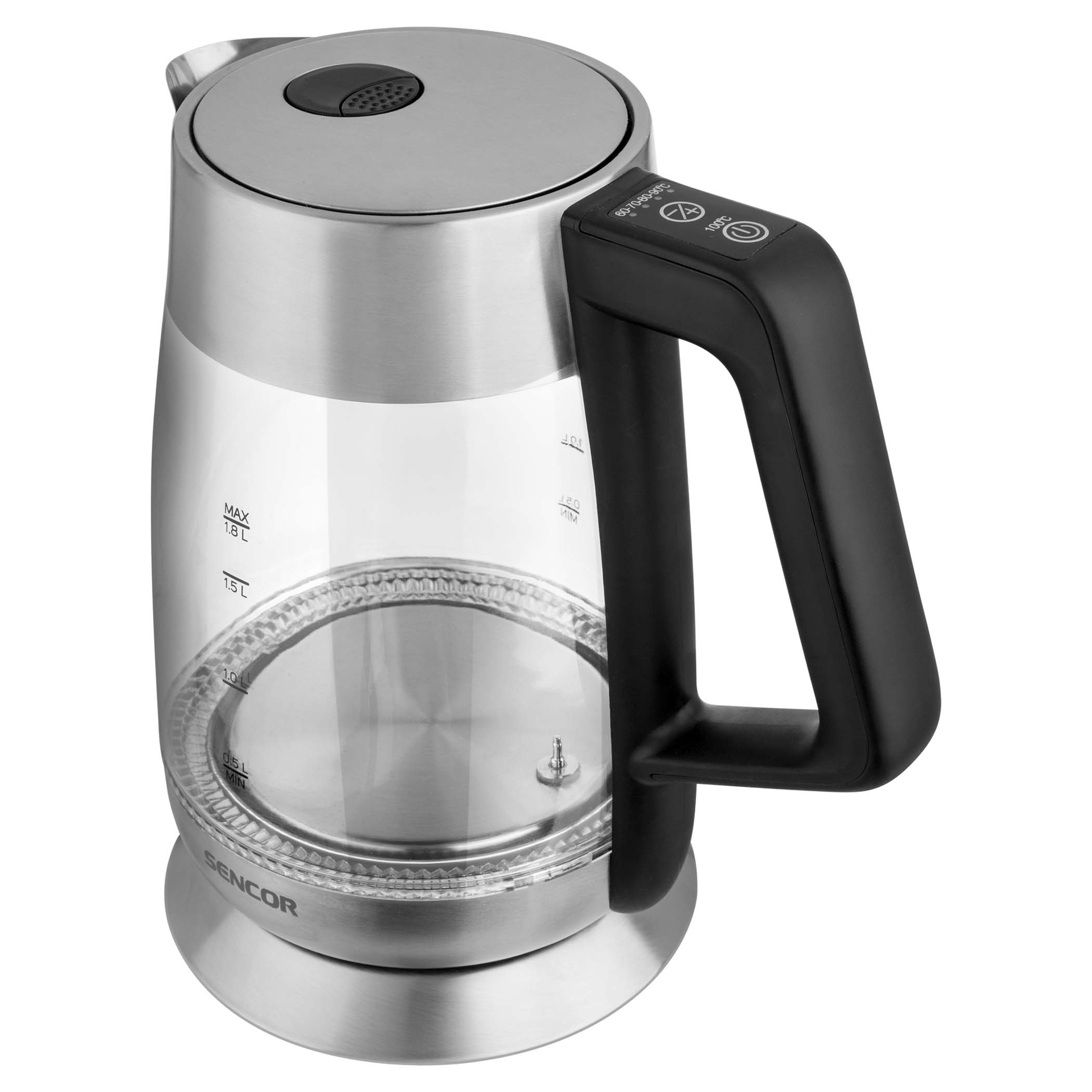 Bollitore Elettrico A Collo Di Cigno 0,8L, 1000W, Controllo Temperatura 5 Preset, Acciaio Inox, Funzione Mantieni Caldo, Nero Opaco - 2