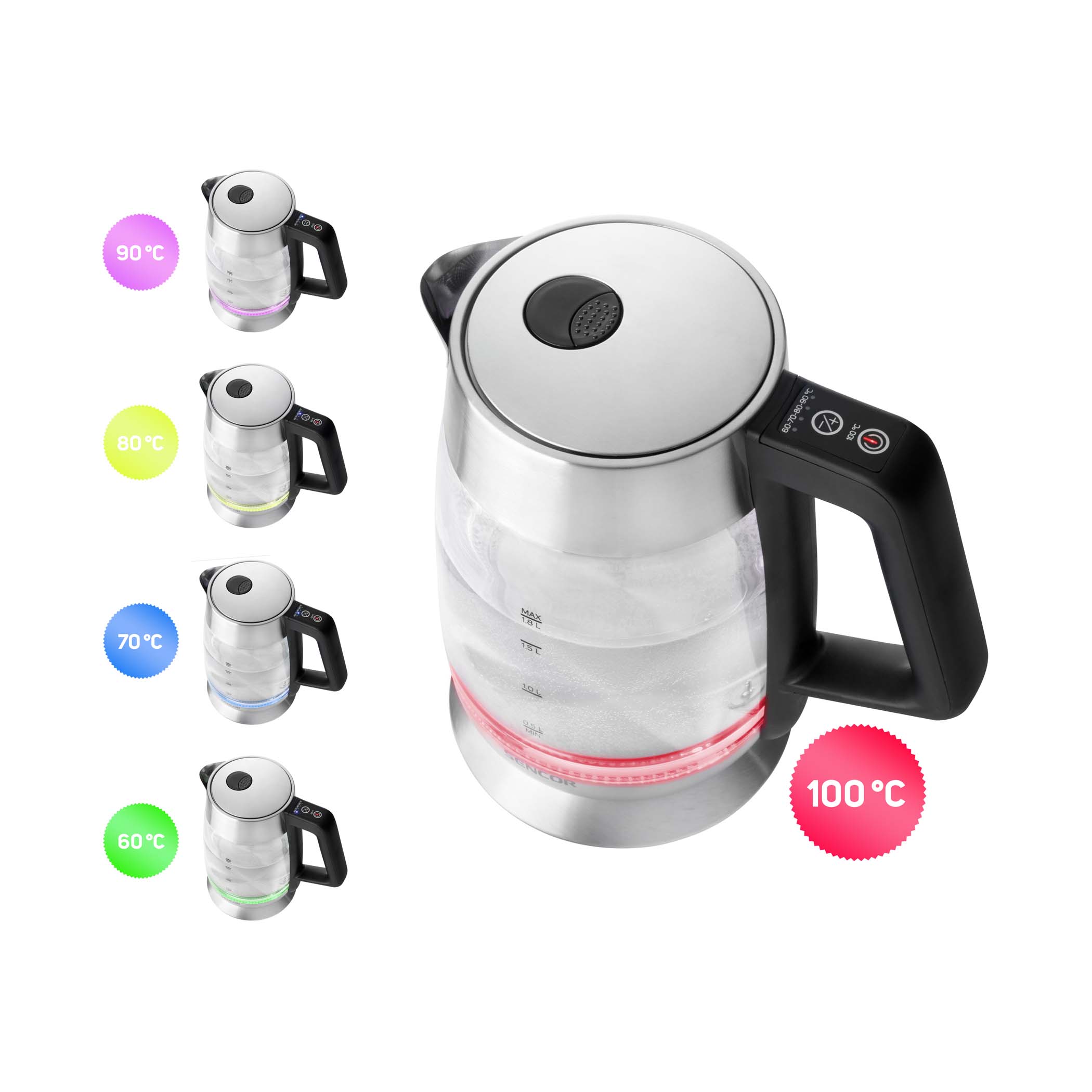 Bollore elettrico a collo di cigno 1200W Bollore rapido per caffè
