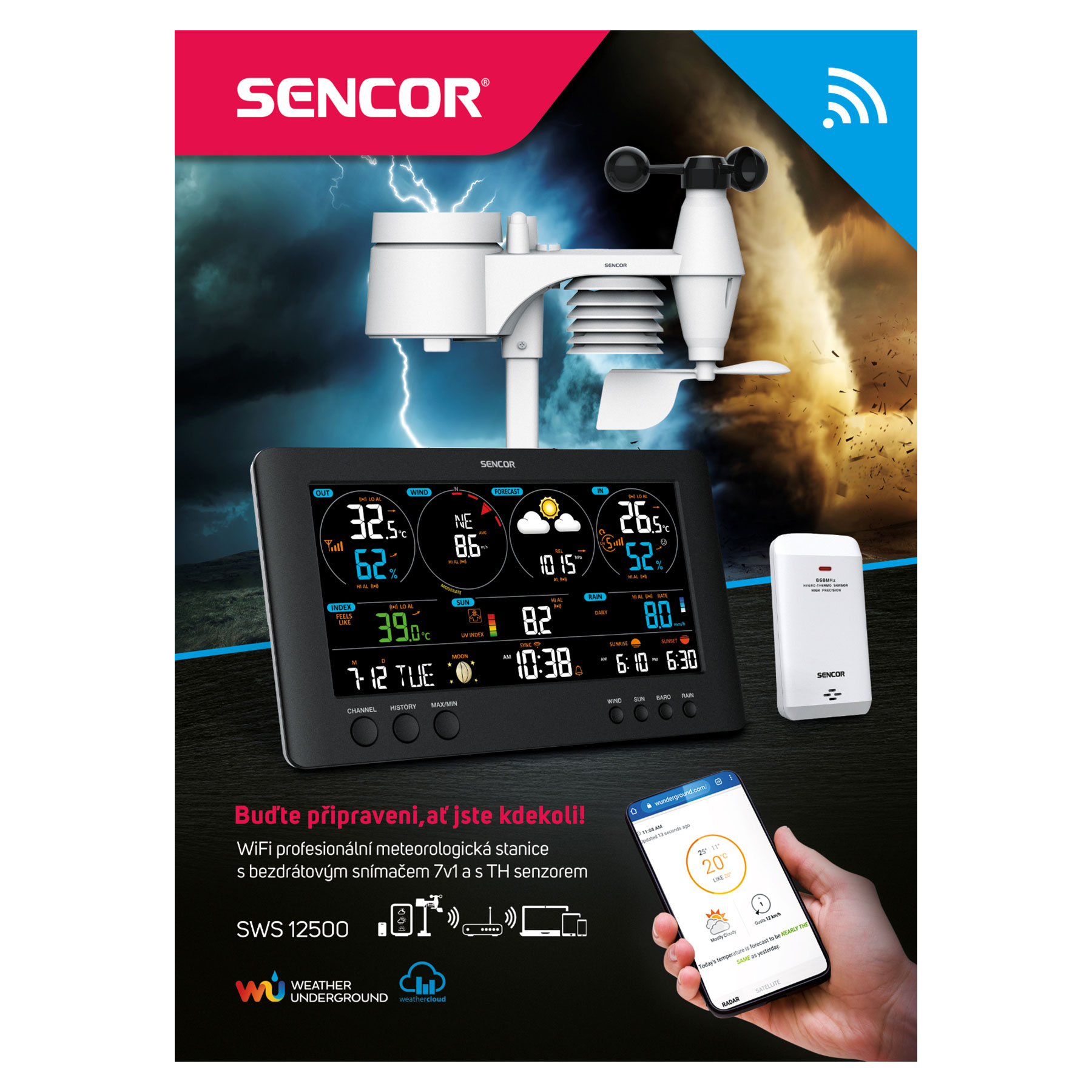 Stazione Meteorologica Wi Fi Professionale Sws Sencor