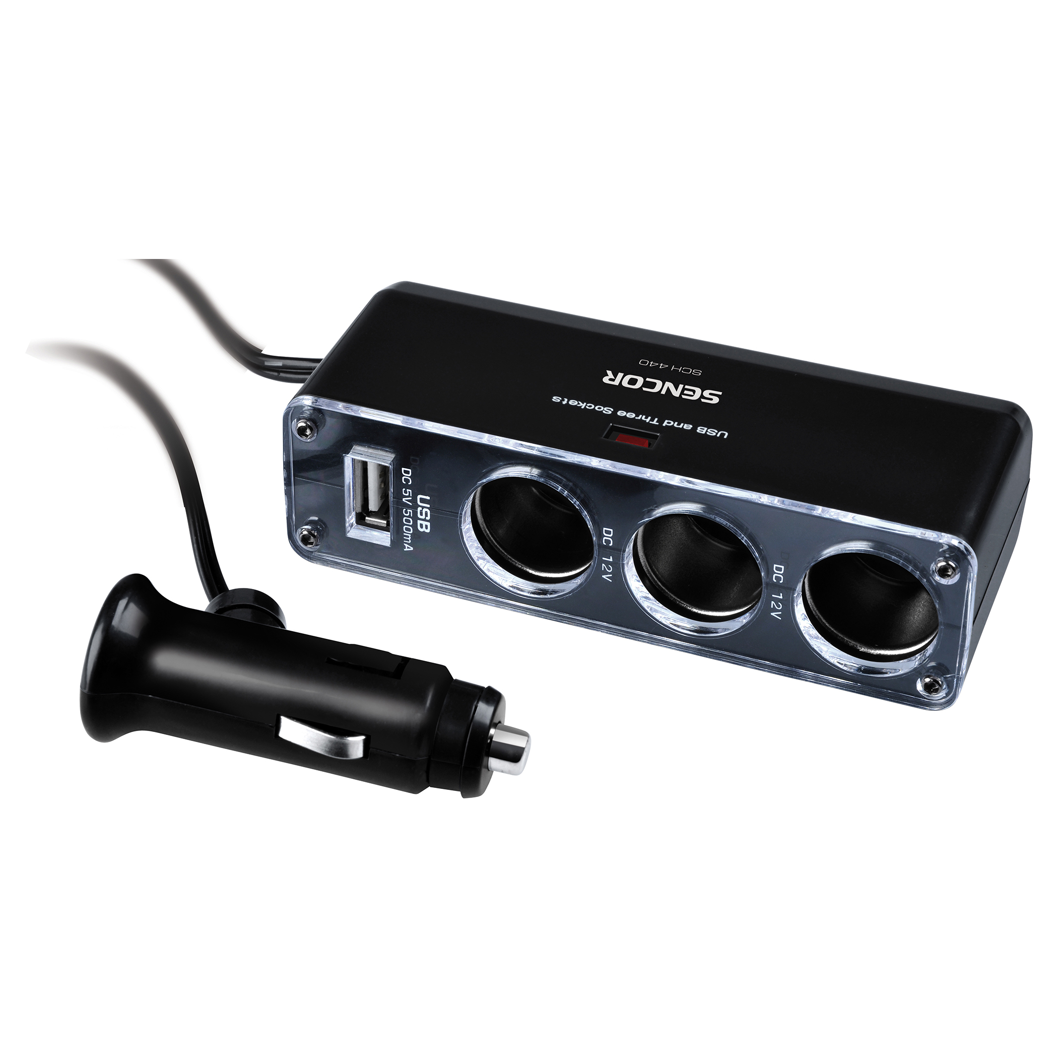 Caricatore USB con hub auto triplo, SCH 440